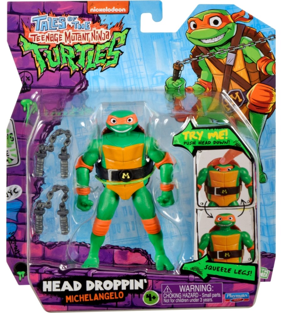 Фигурка Микеланджело с оръжия - Playmates Фигурка Микеланджело с оръжия - Playmates - От серията Костенурките нинджа - Mutant Mayhem - фигура