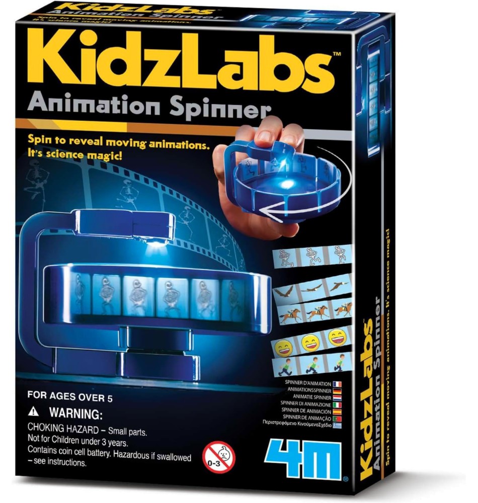 Анимационен зоетроп - 4M Анимационен зоетроп - 4M - От серията Kidz Labs - образователен комплект