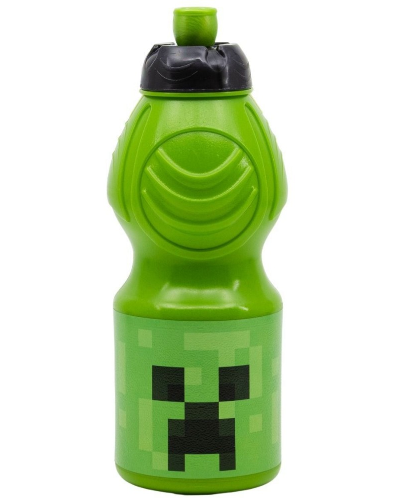 Детска бутилка Creeper Детска бутилка Creeper - С вместимост 400 ml на тема Minecraft - детска бутилка