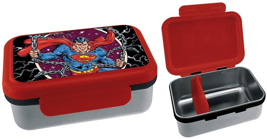 Метална кутия за храна - Супермен - С вместимост 800 ml - кутия за храна