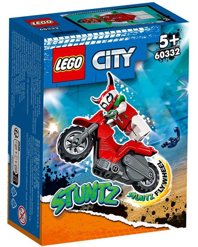 LEGO City - Каскадьорски мотоциклет Смелия скорпион LEGO City - Каскадьорски мотоциклет Смелия скорпион - Детски конструктор - играчка