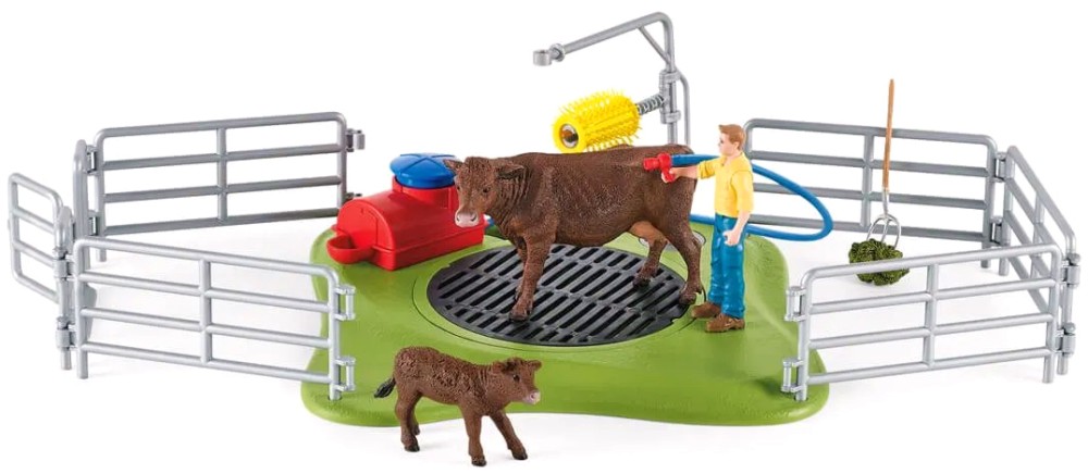 Фигурки за игра Schleich - Баня за животни - От серията Фигурки от фермата - фигури
