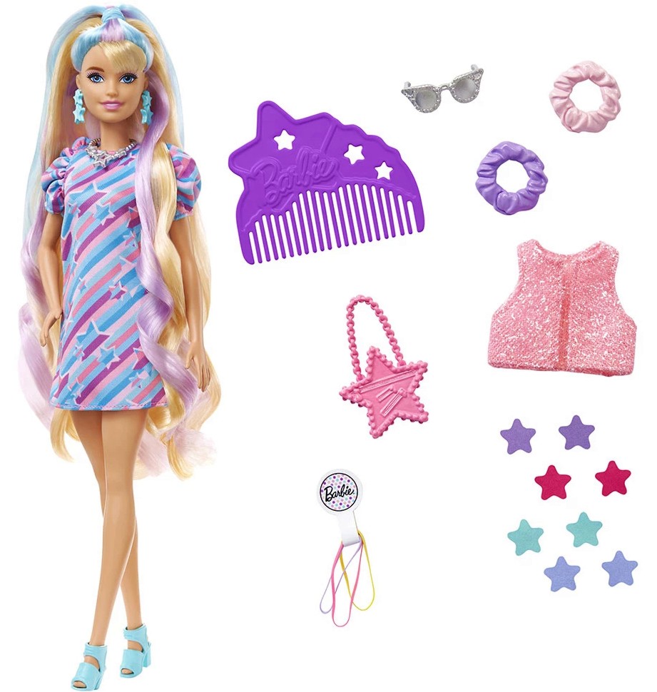 Кукла Барби с дълга коса и звезди Mattel - На тема Barbie - кукла