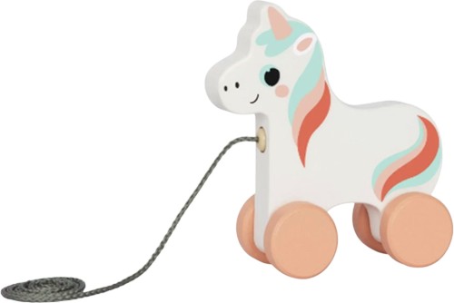 Дървена играчка за дърпане Еднорог - Hi Pando Дървена играчка за дърпане Еднорог - Hi Pando - играчка