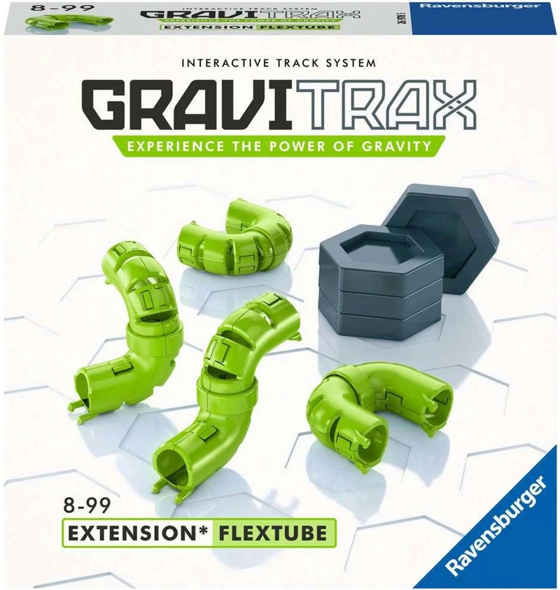 Елементи за писта Ravensburger - Огъваеми тръби - Допълнение от серията Gravitrax - играчка
