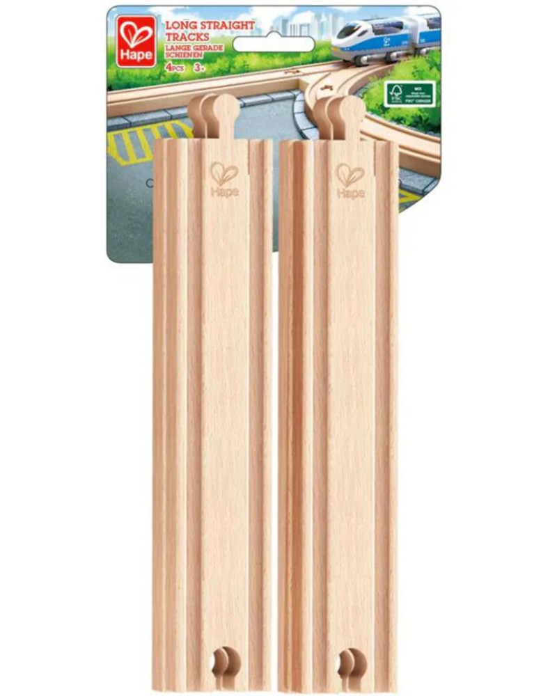 Дървени дълги релси HaPe - 4 броя - релса