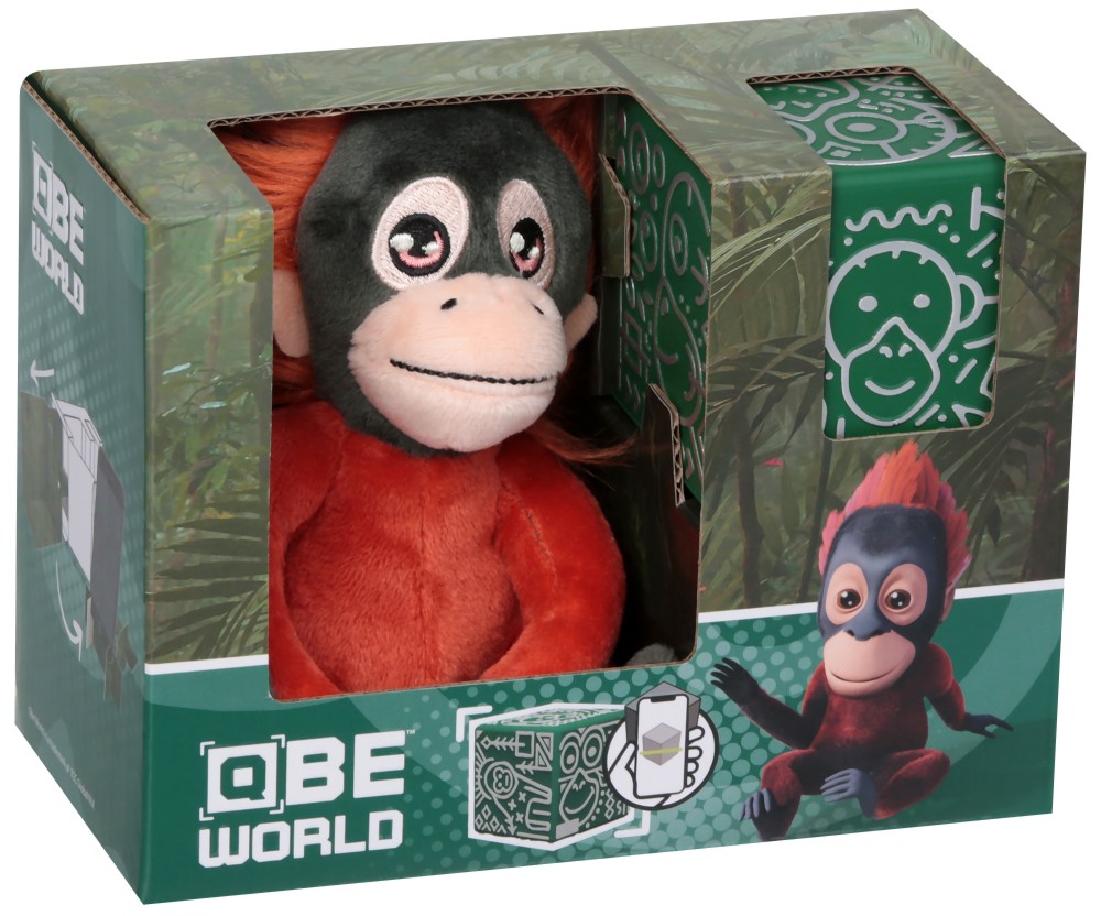 Плюшена играчка маймуна - С куб с добавена реалност - играчка