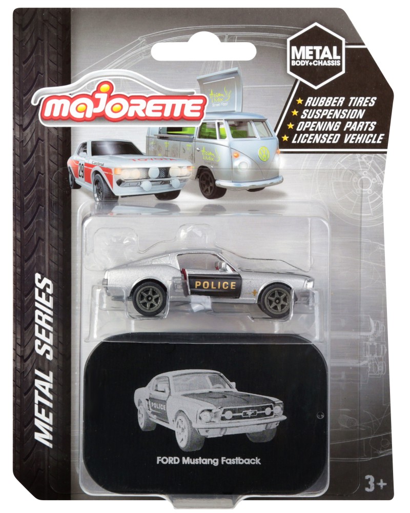   Majorette - Ford Mustang Fastback Police -       ,   Metal Series - 