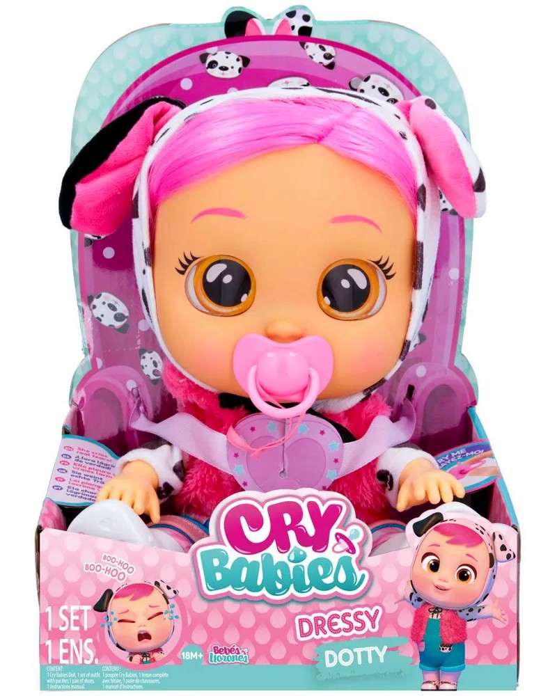 Плачеща кукла бебе Доти - IMC Toys - От серията Cry Babies - кукла