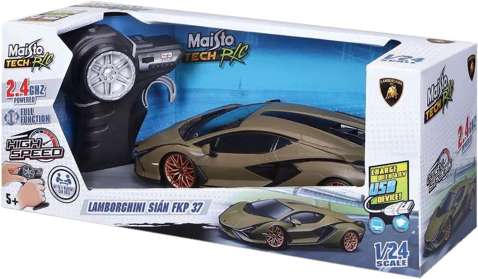 Кола с дистанционно Maisto Tech - Lamborghini Sian FKP 37 - количка