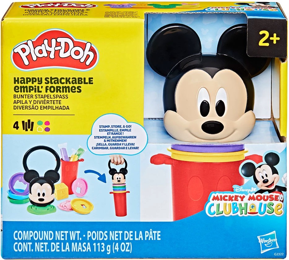 Комплект с моделин Весели форми за подреждане - Play-Doh Комплект с моделин Весели форми за подреждане - Play-Doh - Творчески комплект на тема Мики Маус и приятели - творчески комплект
