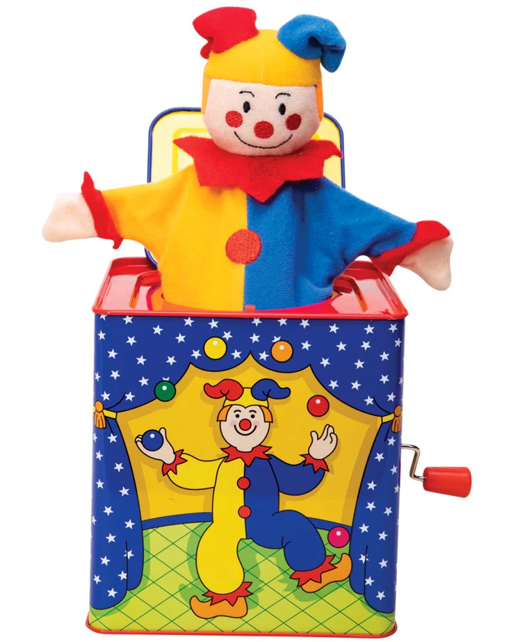 Детска музикална кутия с изскачащ клоун - Bigjigs Toys - играчка