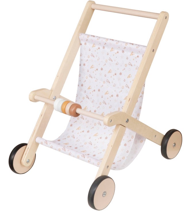 Детска дървена количка за кукли - Ginger Home Детска дървена количка за кукли - Ginger Home - играчка