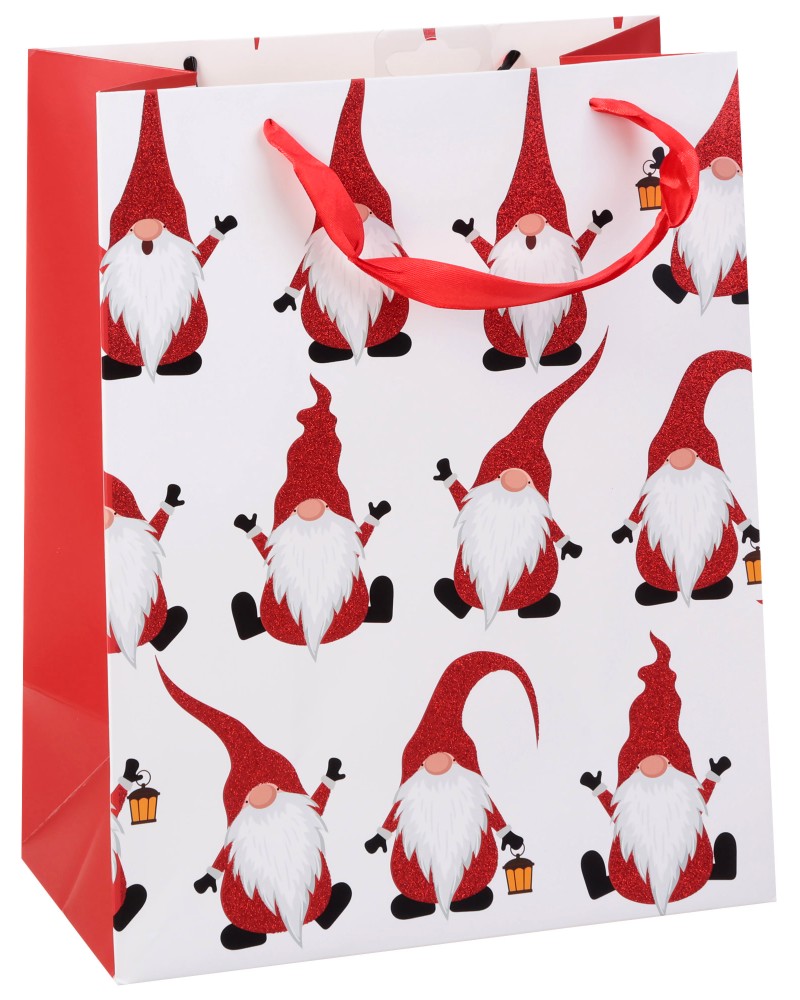 Подаръчна торбичка Коледни гноми - Unic Art Подаръчна торбичка Коледни гноми - Unic Art - С размери 26 / 32 / 14 cm - продукт