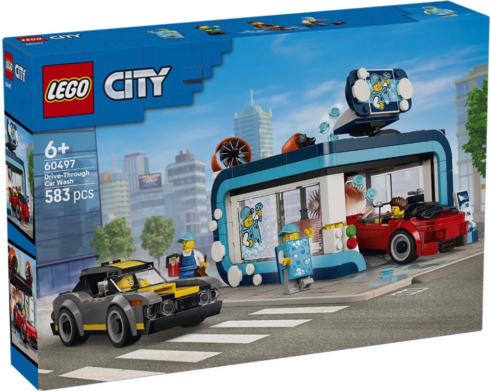 LEGO City - Автомивка с преминаване на колата LEGO City - Автомивка с преминаване на колата - Детски конструктор - играчка