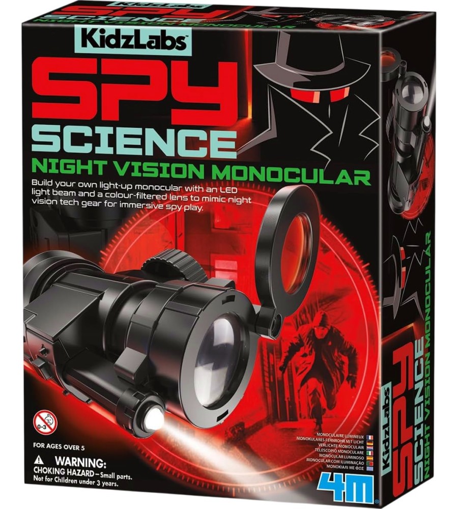 Монокъл Шпионска наука - 4М Монокъл Шпионска наука - 4М - Детска лаборатория от серията Kidz Labs - играчка