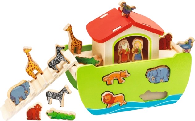 Дървен сортер Ноевия ковчег - Eichhorn Дървен сортер Ноевия ковчег - Eichhorn - играчка