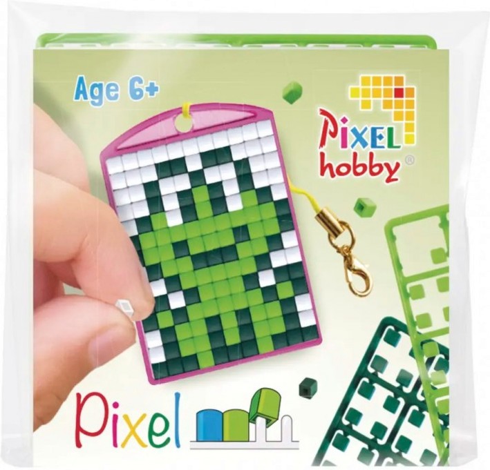 Мозайка ключодържател Жабка - Pixelhobby Мозайка ключодържател Жабка - Pixelhobby - Творчески комплект - творчески комплект