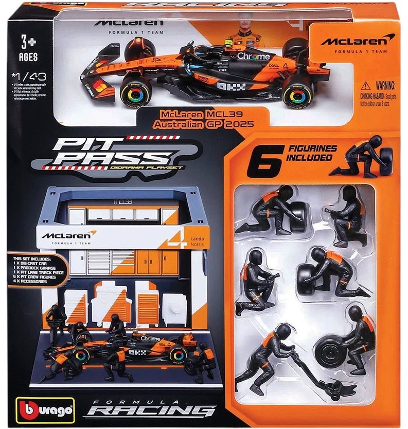 ������� F1 McLaren MCL39 Lando Norris � ������� - Bburago - �� ������� Race Collezione - �������