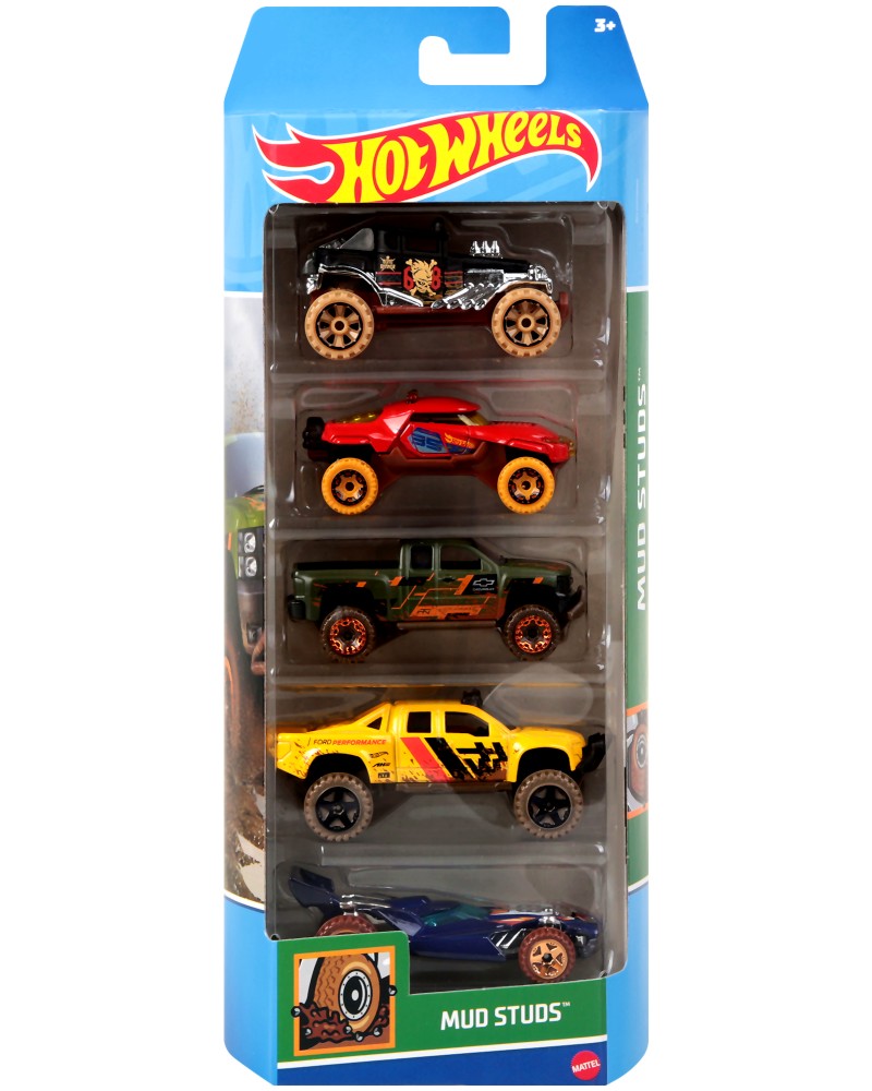 5   Mattel - Mud Studs -   Hot Wheels - 