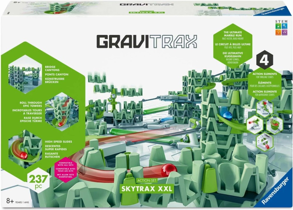 Стартов комплект Skytrax XXL - Ravensburger Стартов комплект Skytrax XXL - Ravensburger - От серията Gravitrax - играчка