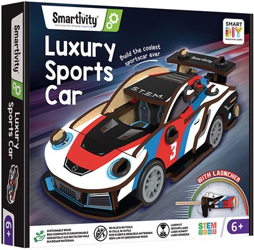 Дървен конструктор Спортна кола - Smartivity Дървен конструктор Спортна кола - Smartivity - играчка