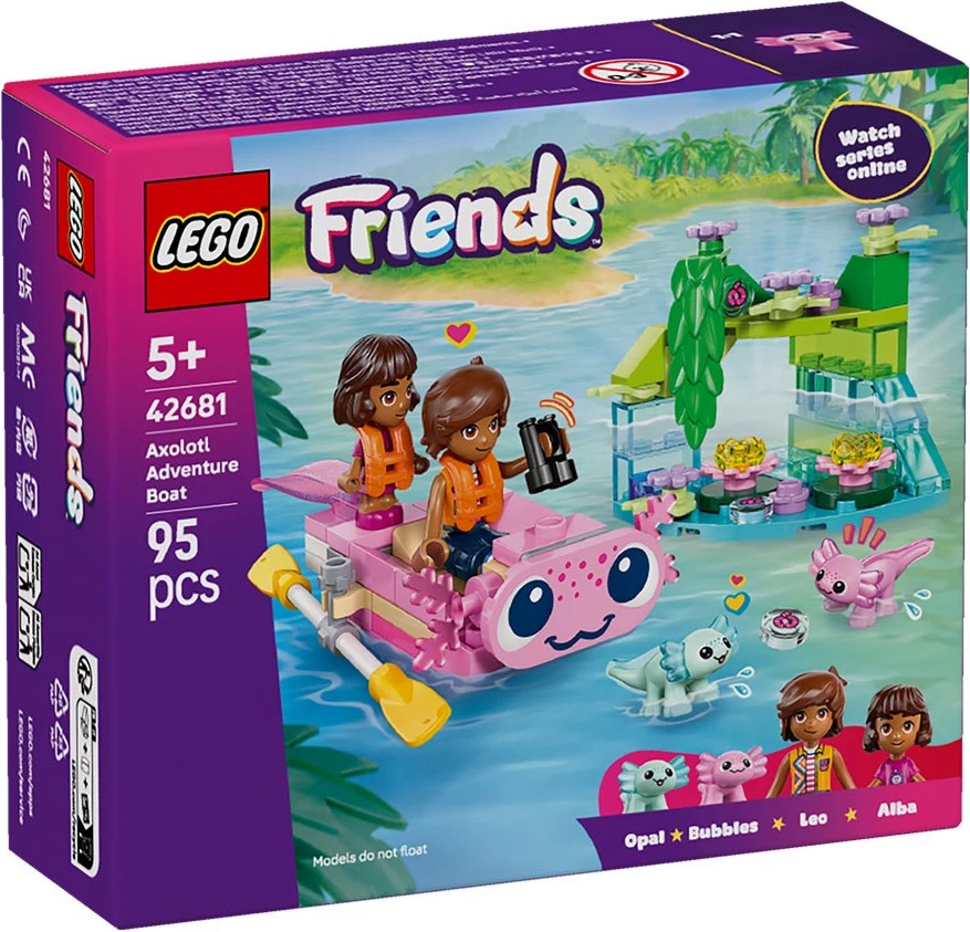 LEGO Friends - Приключенска лодка-аксолотъл LEGO Friends - Приключенска лодка-аксолотъл - Детски конструктор - играчка