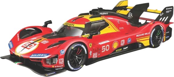 Метална количка 499P Red - Bburago Метална количка 499P Red - Bburago - С мащаб 1:18, от серията Ferrari Race & Play - количка
