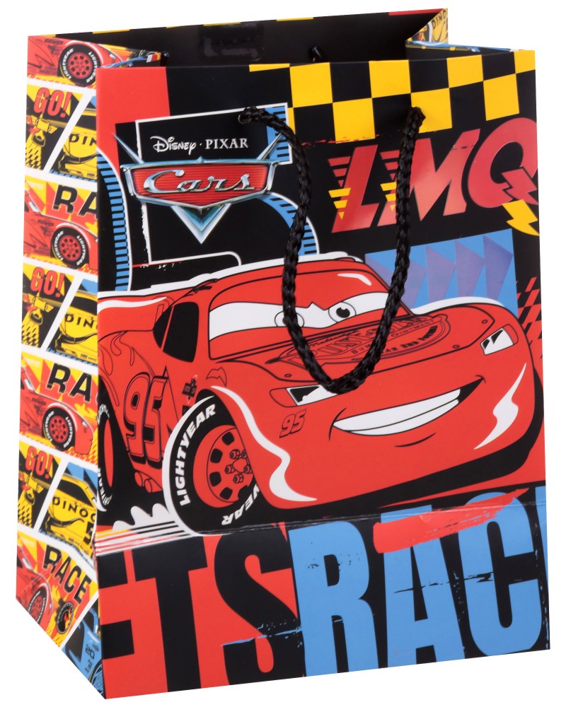 Подаръчна торбичка Светкавицата МакКуин - Unic Art Подаръчна торбичка Светкавицата МакКуин - Unic Art - С размери 18 / 23 / 11 cm на тема Колите - продукт