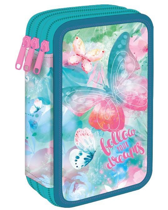 Несесер с ученически пособия Jumper 3 - Colorino Kids Несесер с ученически пособия Jumper 3 - Colorino Kids - С 3 отделения от серията Dreams - несесер