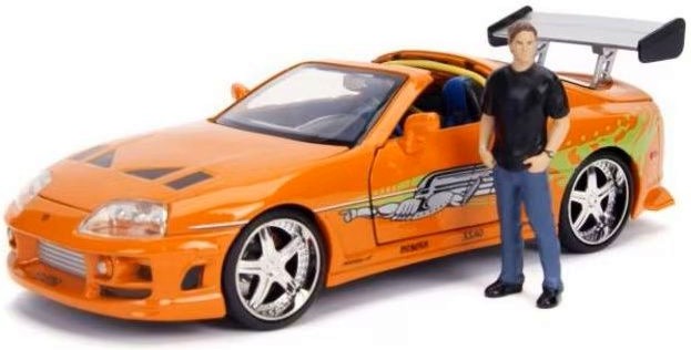 Кола 1995 Toyota Supra с фигурка - Jada Toys Кола 1995 Toyota Supra с фигурка - Jada Toys - На тема Бързи и яростни - количка
