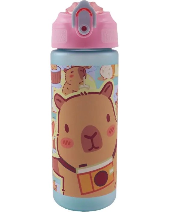 Детска бутилка Капибара Детска бутилка Капибара - С вместимост 600 ml на тема Capybara - детска бутилка