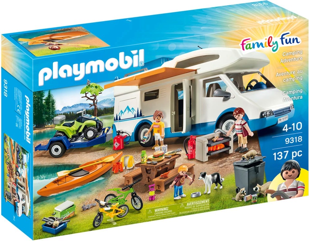 Playmobil Family Fun - Къмпинг приключение с кемпер Playmobil Family Fun - Къмпинг приключение с кемпер - играчка