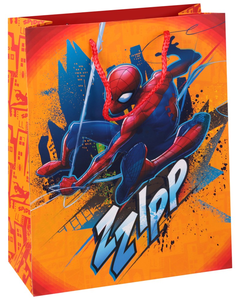 Подаръчна торбичка Спайдърмен - Unic Art Подаръчна торбичка Спайдърмен - Unic Art - С размери 26 / 32 / 12 cm на тема Спайдърмен - продукт