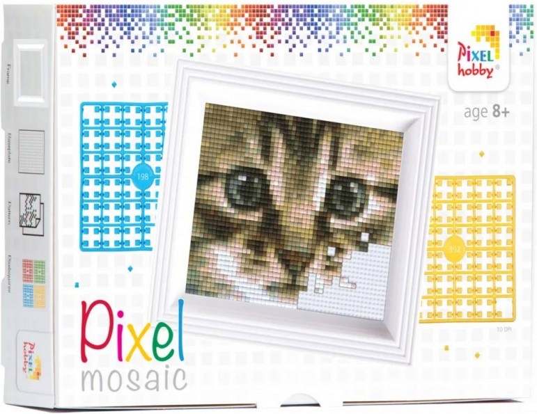 Мозайка в рамка Коте - Pixelhobby Мозайка в рамка Коте - Pixelhobby - Творчески комплект - творчески комплект