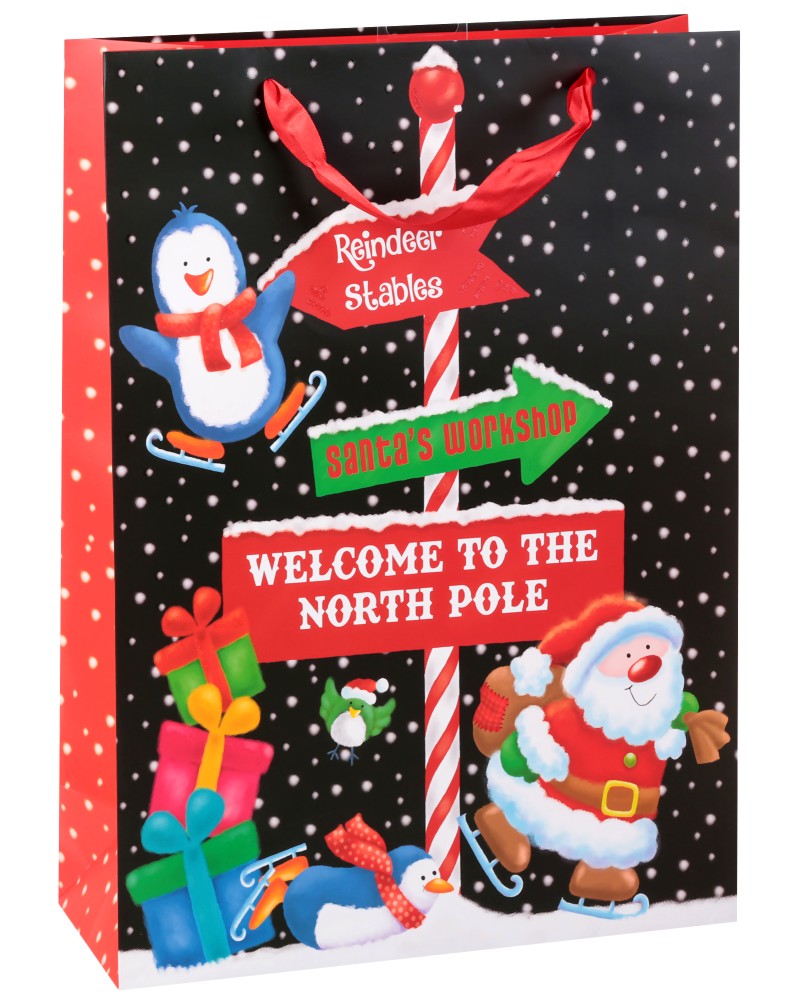 Подаръчна торбичка North Pole - Unic Art Подаръчна торбичка North Pole - Unic Art - С размери 33 / 46 / 14 cm - продукт