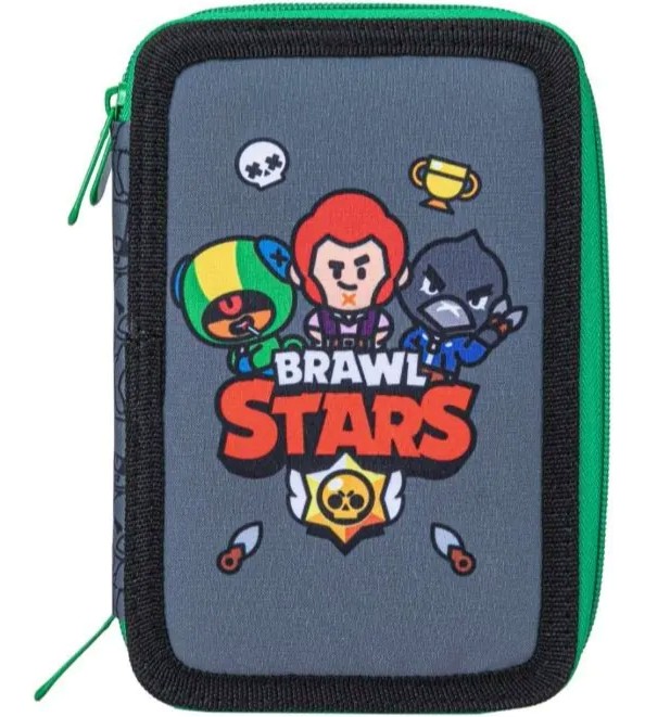 Ученически несесер Play In The Dark Ученически несесер Play In The Dark - С 3 отделения на тема Brawl Stars - несесер