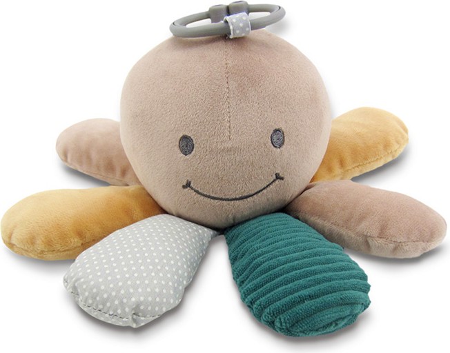 Мека играчка за закачване Октопод - Lorelli Мека играчка за закачване Октопод - Lorelli - С дрънкалка - играчка