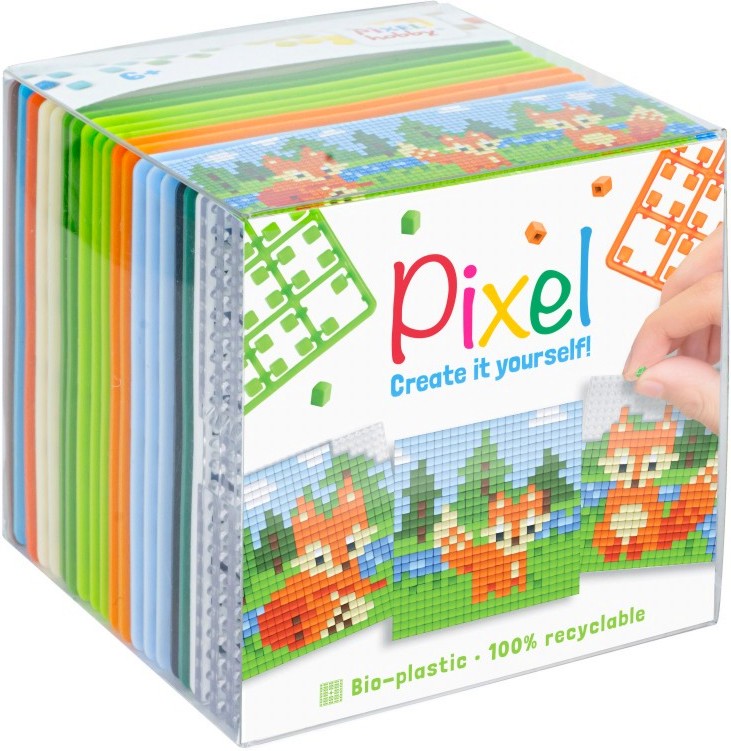 Мозайка в рамка Лисици - Pixelhobby Мозайка в рамка Лисици - Pixelhobby - Творчески комплект - творчески комплект