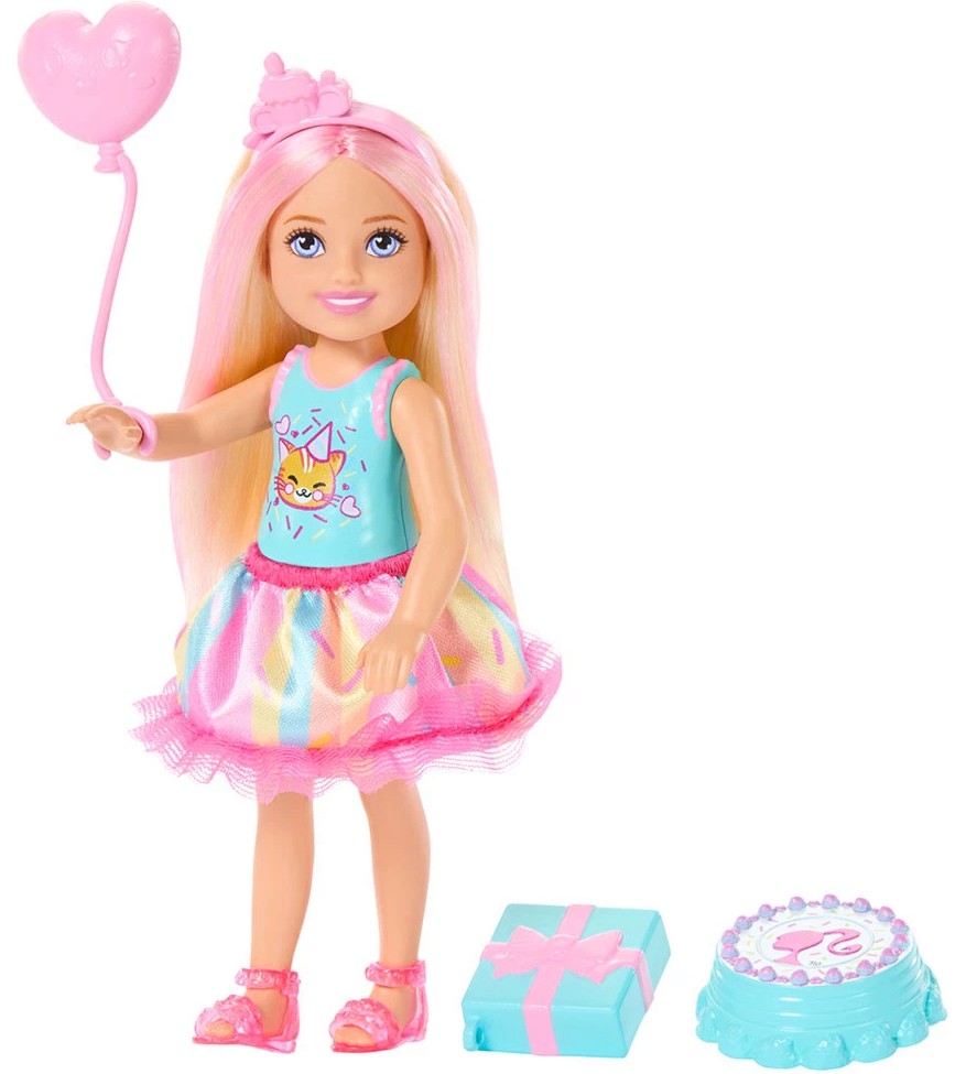 Кукла Челси с парти аксесоари - Mattel Кукла Челси с парти аксесоари - Mattel - От серията Club Chelsea - кукла