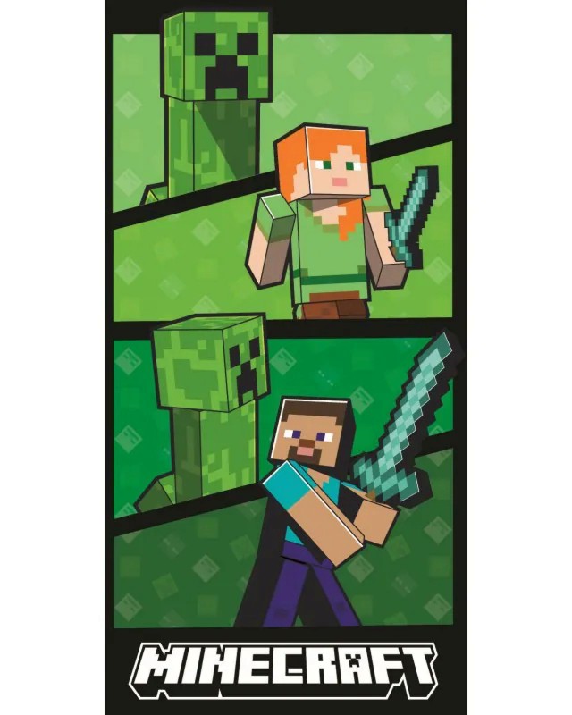    Creeper, Alex and Steve - 70 x 140 cm, 100% ,   Minecraft - 