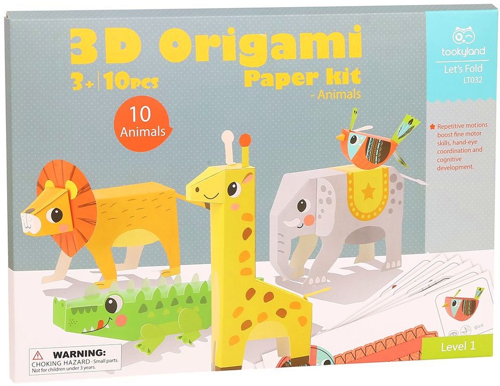 Оригами Tooky Toy - Животни - творчески комплект