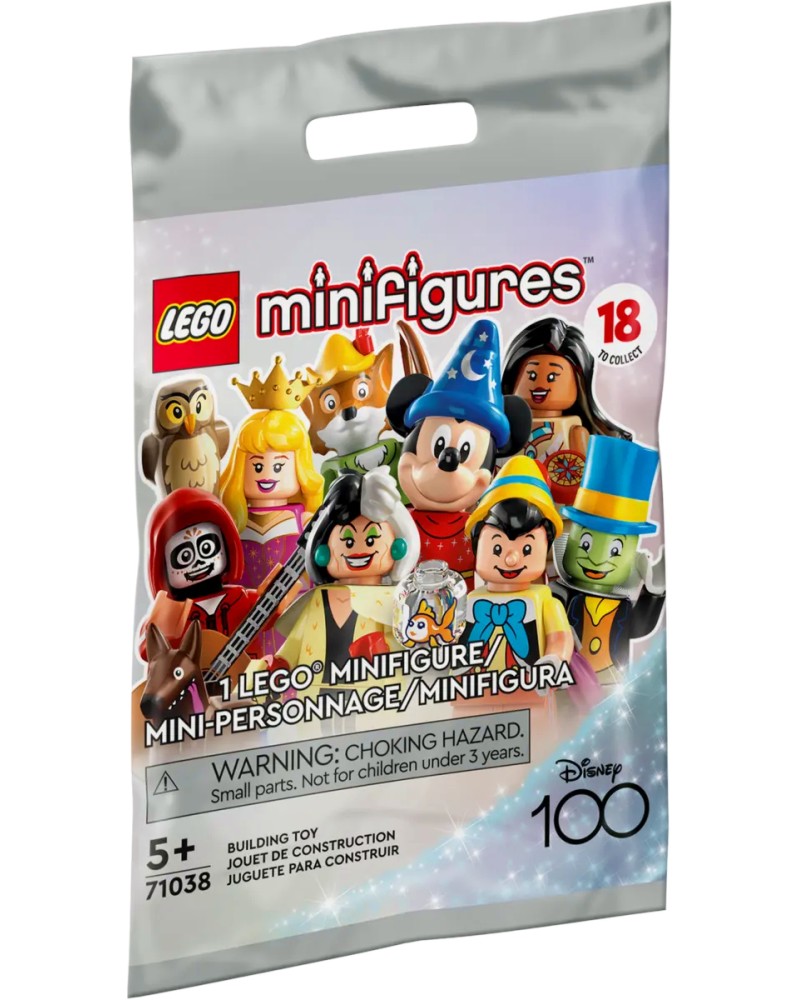 LEGO Minifigures - Disney 100 LEGO Minifigures - Disney 100 - Детски конструктор изненада - играчка