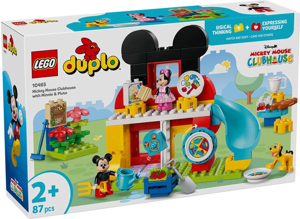 LEGO Duplo - Клубът на Мики Маус с Мини и Плуто LEGO Duplo - Клубът на Мики Маус с Мини и Плуто - Детски конструктор - играчка