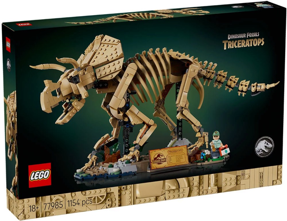 LEGO Jurassic World - Вкаменелости от динозаври: трицератопс LEGO Jurassic World - Вкаменелости от динозаври: трицератопс - Конструктор - играчка