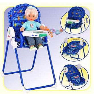 Музикално столче за хранене за кукла в 🐻 играчка