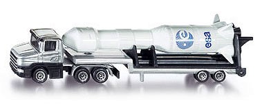 Метален камион с ремарке и ракета Siku - играчка