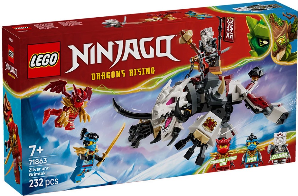 LEGO Ninjago - Зилвар и Гримтак - чудовището-дракон LEGO Ninjago - Зилвар и Гримтак - чудовището-дракон - Детски конструктор - играчка