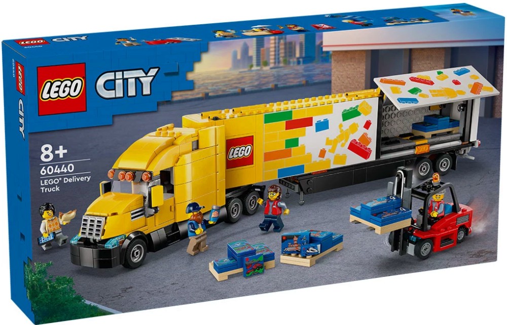 LEGO City - Жълт камион за доставки LEGO City - Жълт камион за доставки - Детски конструктор - играчка