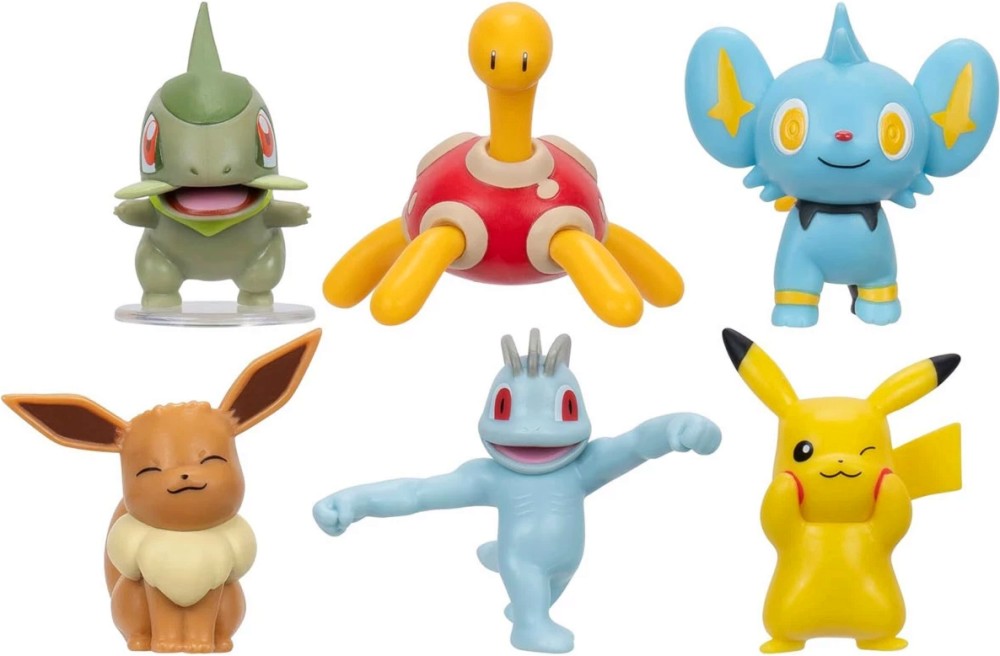 Мини фигурки Покемон - Jazwares Мини фигурки Покемон - Jazwares - 6 броя, на тема Pokemon - фигури